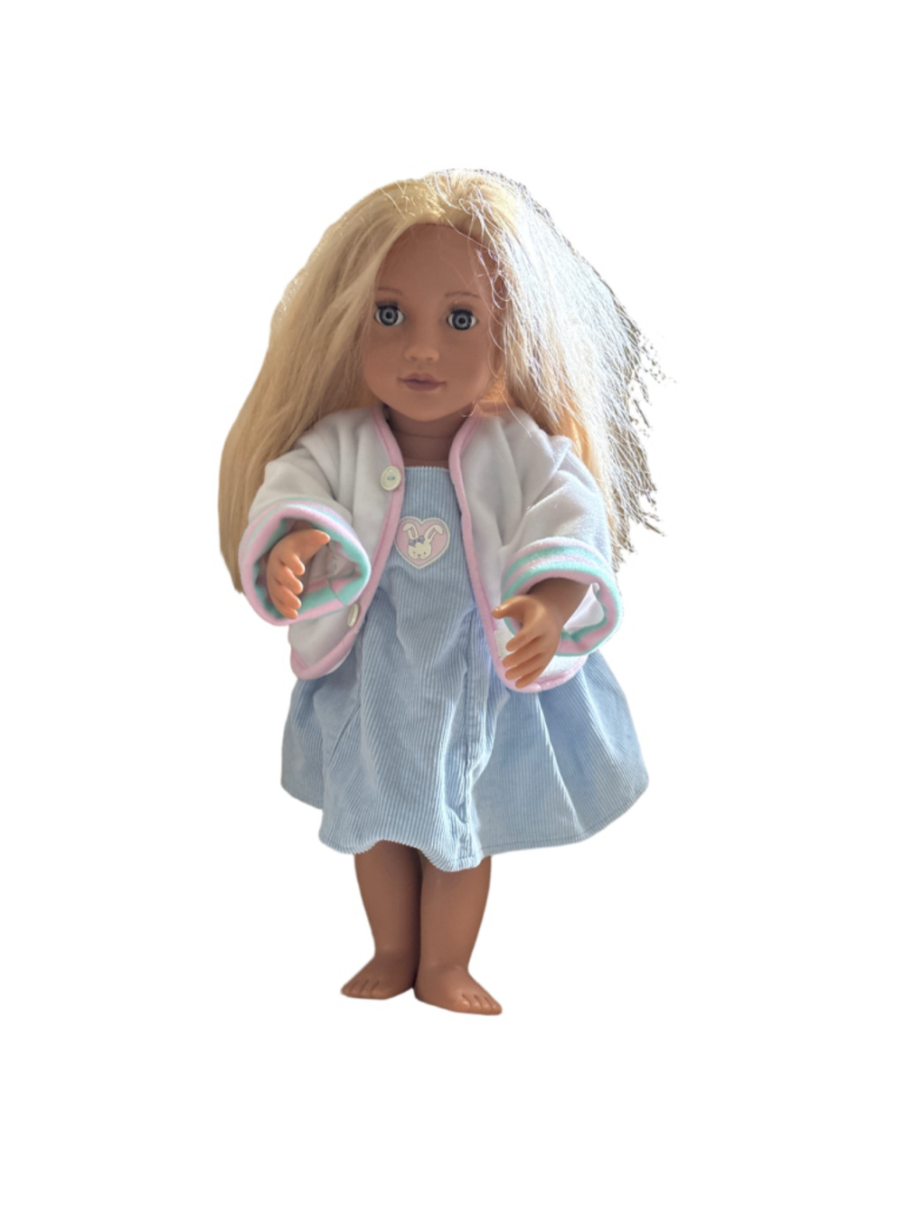 Girls Our Generation Doll with Blue Dress and White Cardigan One Size